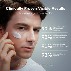 TEREZ & HONOR application under-eye showing reduced puffiness benefit