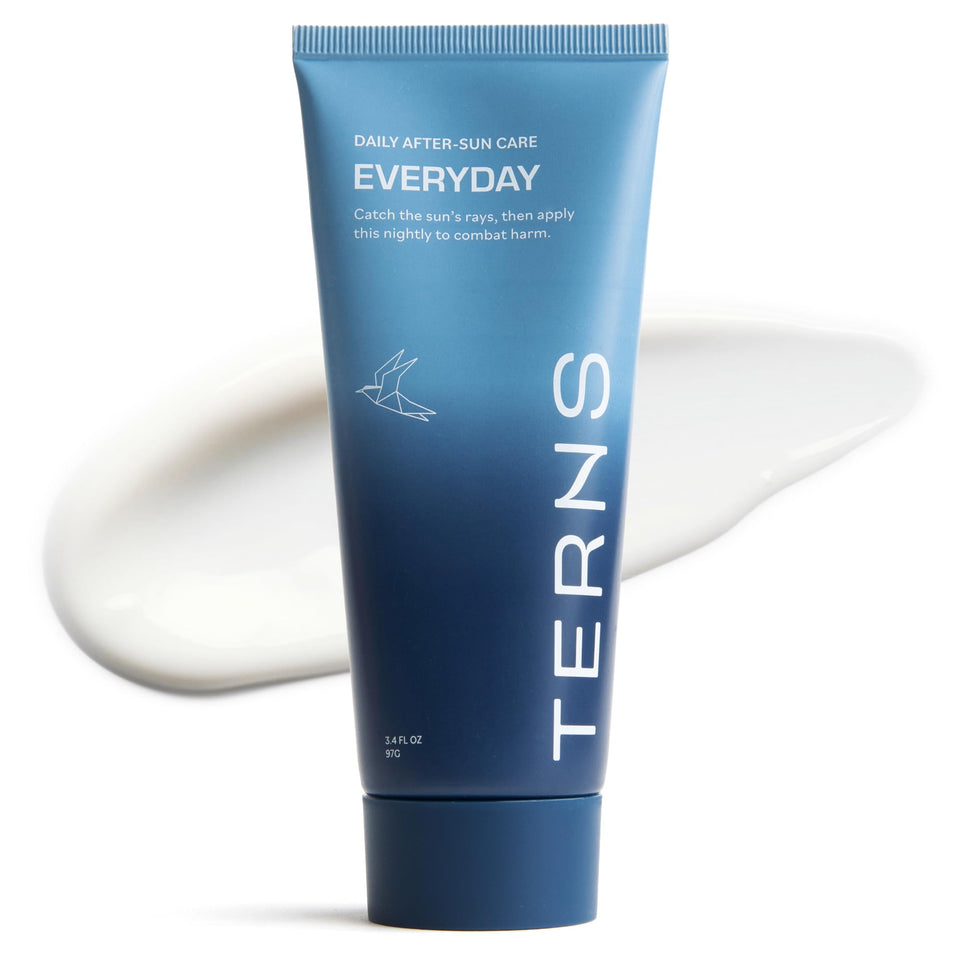 TERNS front bottle view showing clean design and travel-friendly size
