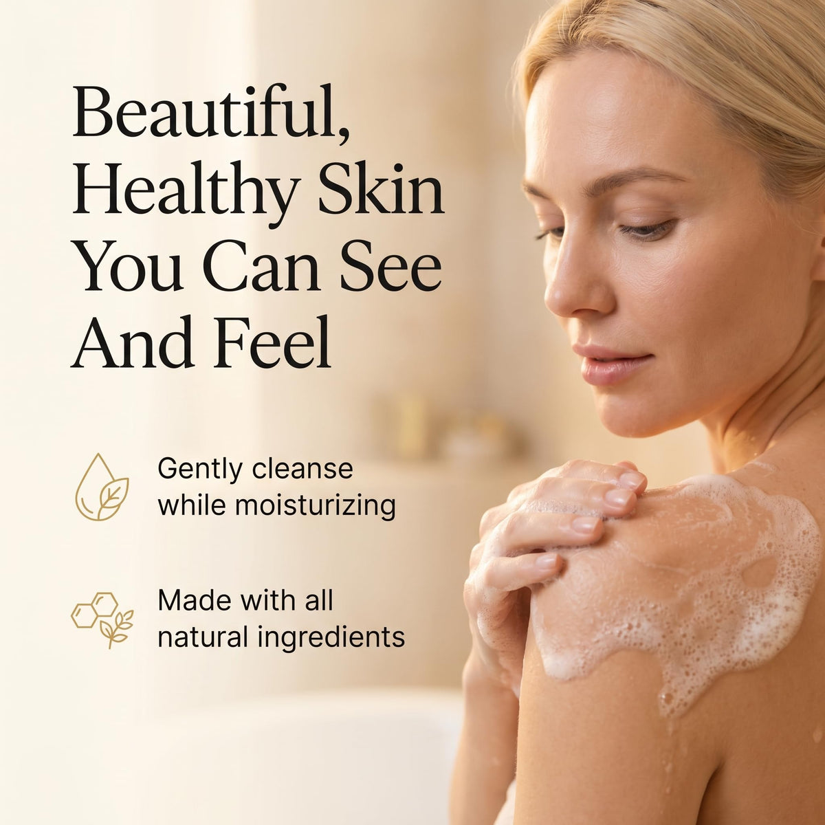 Terra Lotus soap on bathroom shelf styled to show unscented, clean skincare in a home setting