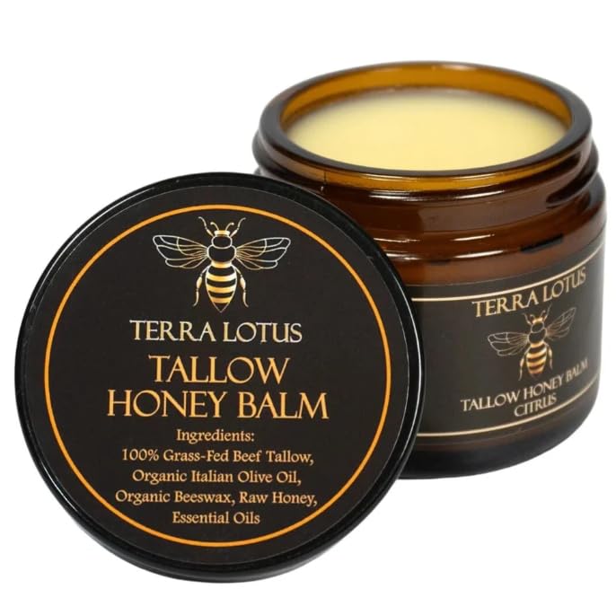Terra Lotus jar front view showing citrus label and natural packaging benefit