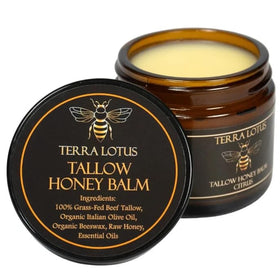 Terra Lotus jar front view showing citrus label and natural packaging benefit