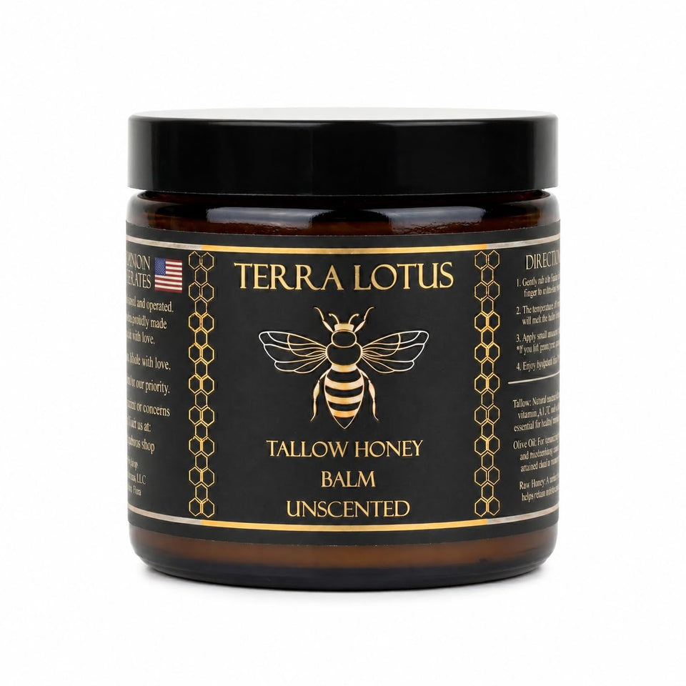 Terra Lotus front jar view showing label and natural packaging benefit clarity