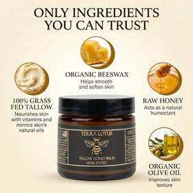 Terra Lotus open jar close-up texture demonstrating smooth spreadability benefit