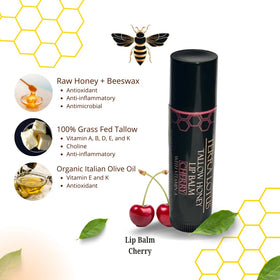 Terra Lotus close-up of lip balm tip texture highlighting smooth non-greasy finish