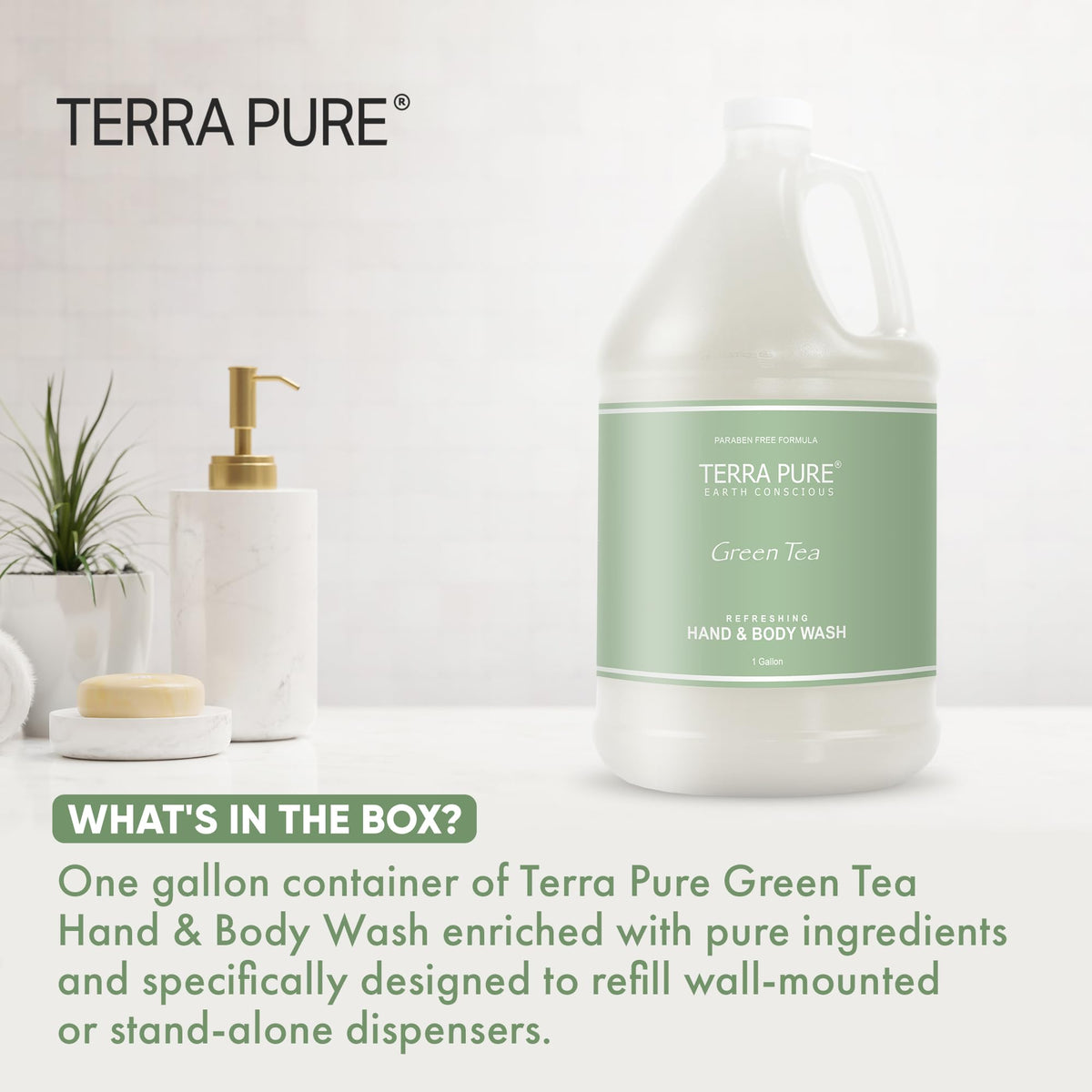 Terra Pure back label with ingredients list visible for transparency and sourcing