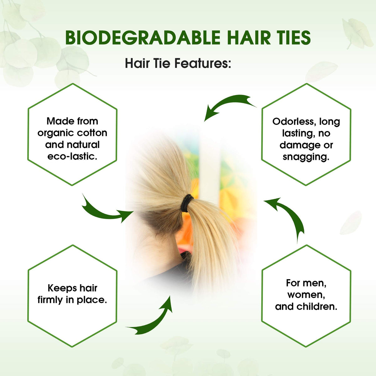Terra Ties securing a man bun, showing unisex styling and strong hold advantage