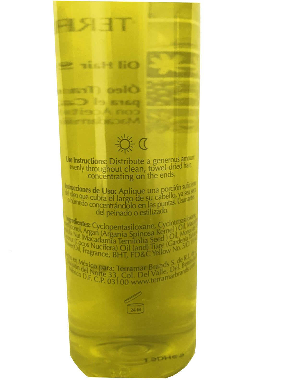 Terramar Oleo being applied before blow-drying to protect hair from heat and styling damage