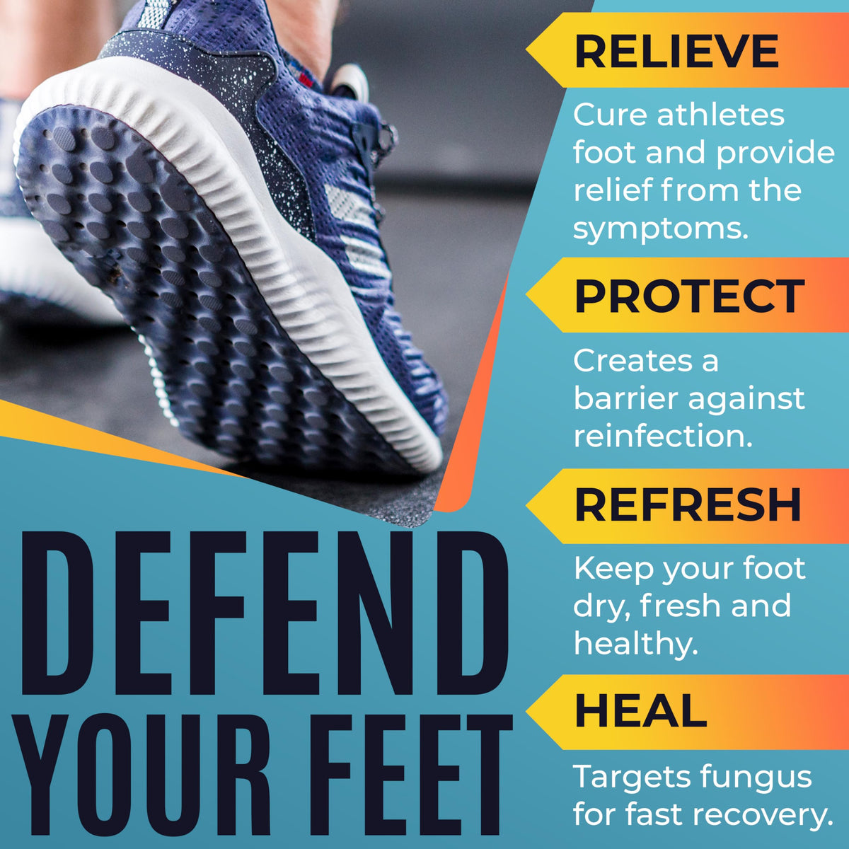 Terramed Just Think Comfort cream applied to heel demonstrating moisturizing benefit