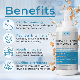 Terramed Just Think Comfort foamy lather demonstrating mild cleansing
