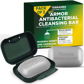 Terramed Just Think Comfort front packaging showing two bars and case for travel