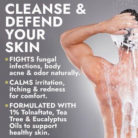 Terramed Just Think Comfort soap in shower setting promoting daily use