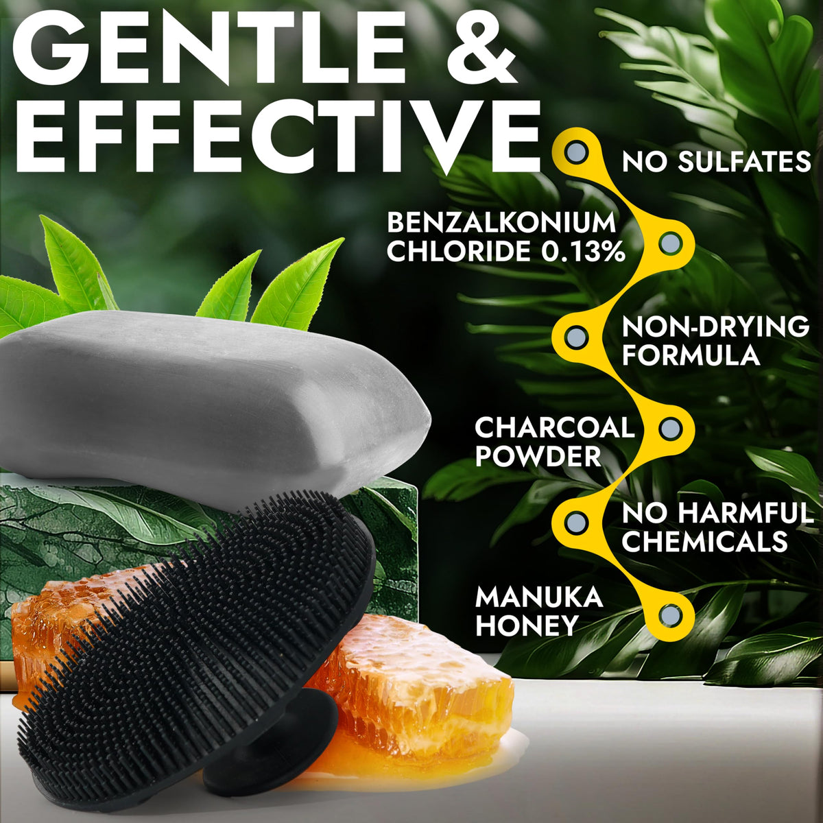 Silicone scrubber detail for Terramed Just Think Comfort improving lather and hygienic drying