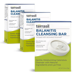terrasil front packaging showing three 75g bars and brand reassurance
