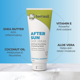 terrasil lotion being dispensed onto hand for immediate hydration