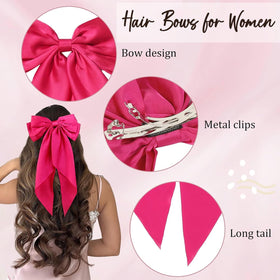 TERSE bow in ponytail lifestyle demonstrating dramatic tails and movement