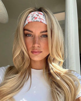 TERSE flat lay of seven headbands neatly arranged, variety for daily styling