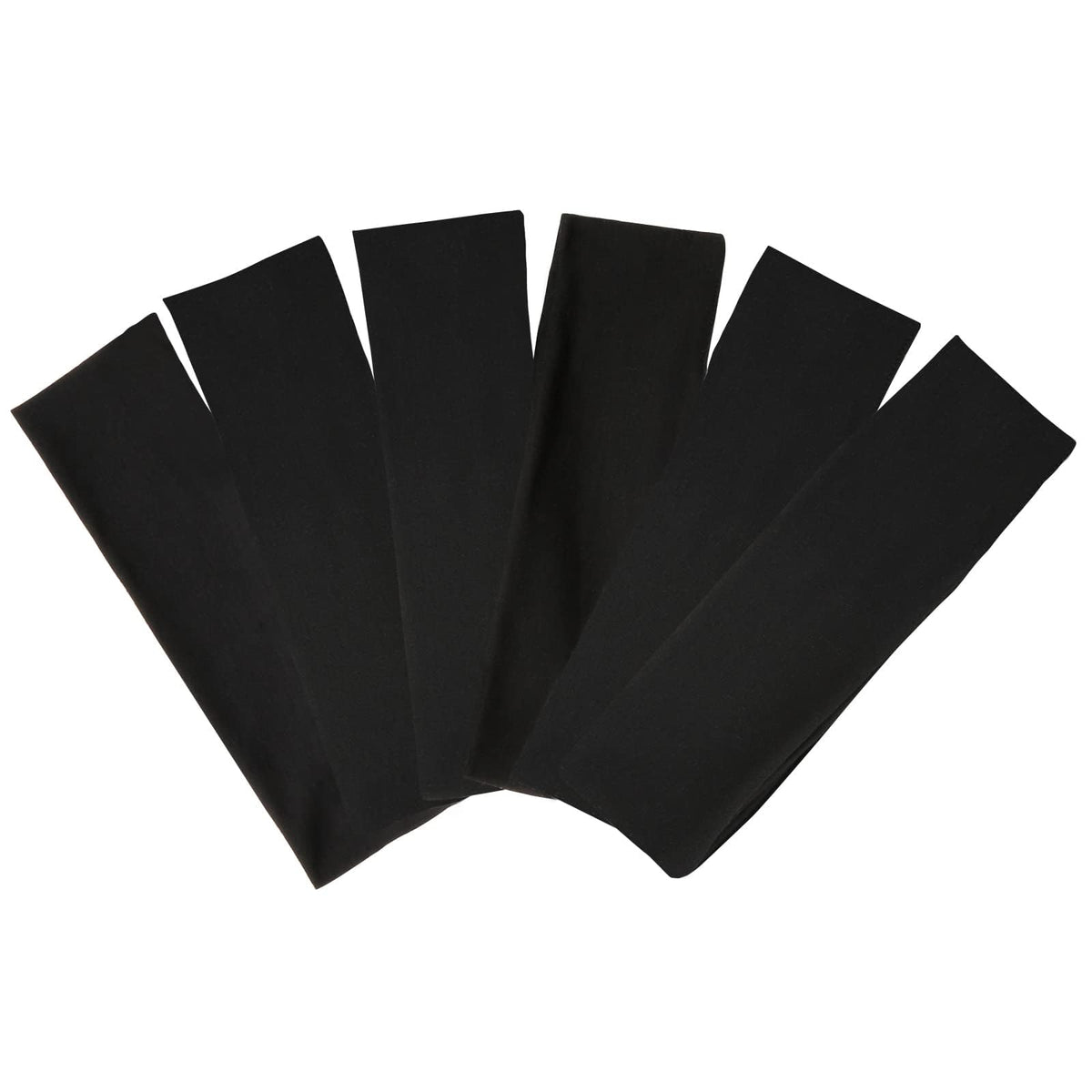 TERSE front view of six black headbands showing compact packaging and convenience