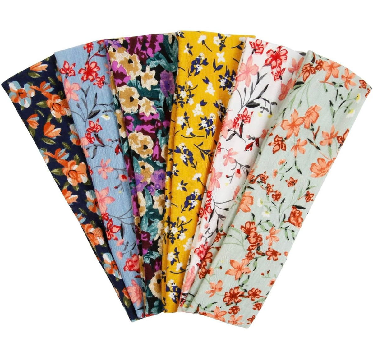 TERSE front packaging showing seven floral and solid headbands, easy outfit matching