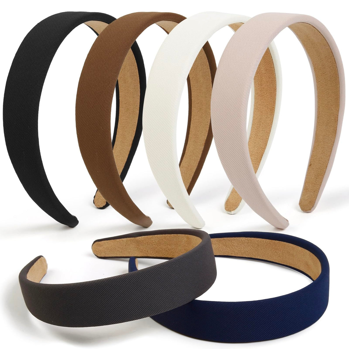 TERSE front view of six headbands showing colors and packaging for easy gifting