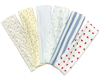 TERSE front view of six headbands set showing patterns and colors for outfit matching