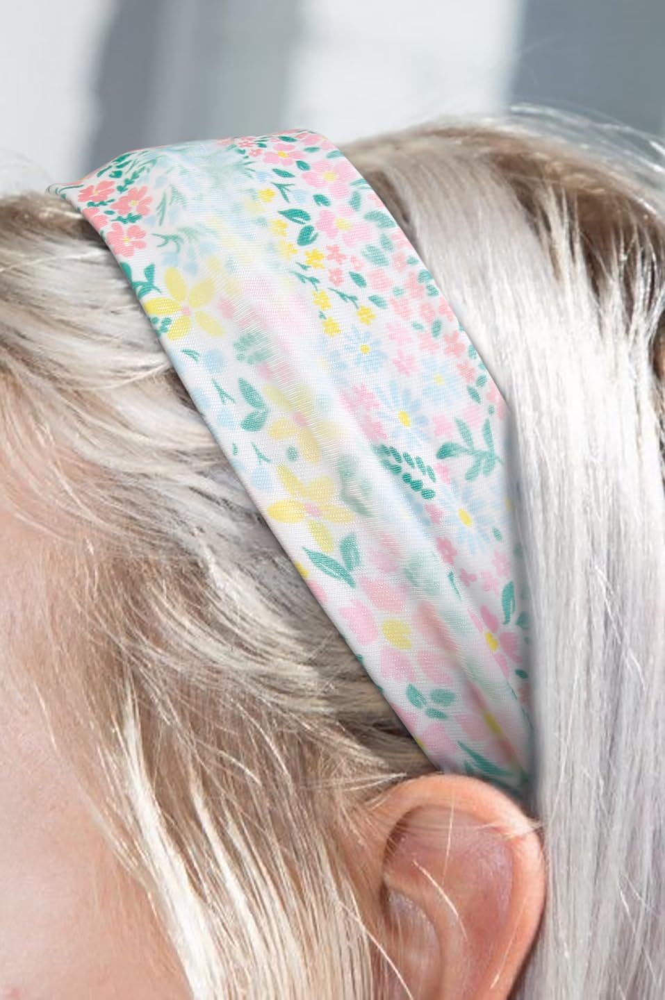 TERSE headband used during skincare routine showing sweat-resistant functional wear