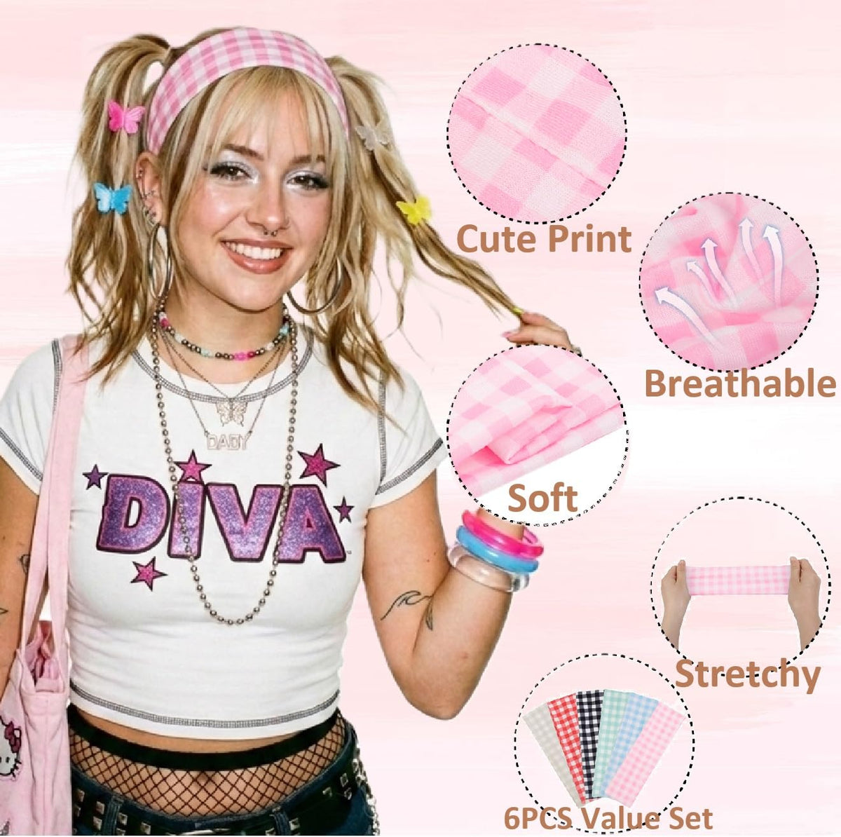 TERSE headbands held in hand to show scale, lightweight and portable