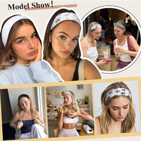TERSE hand stretching headband to show elasticity and secure, headache-free hold