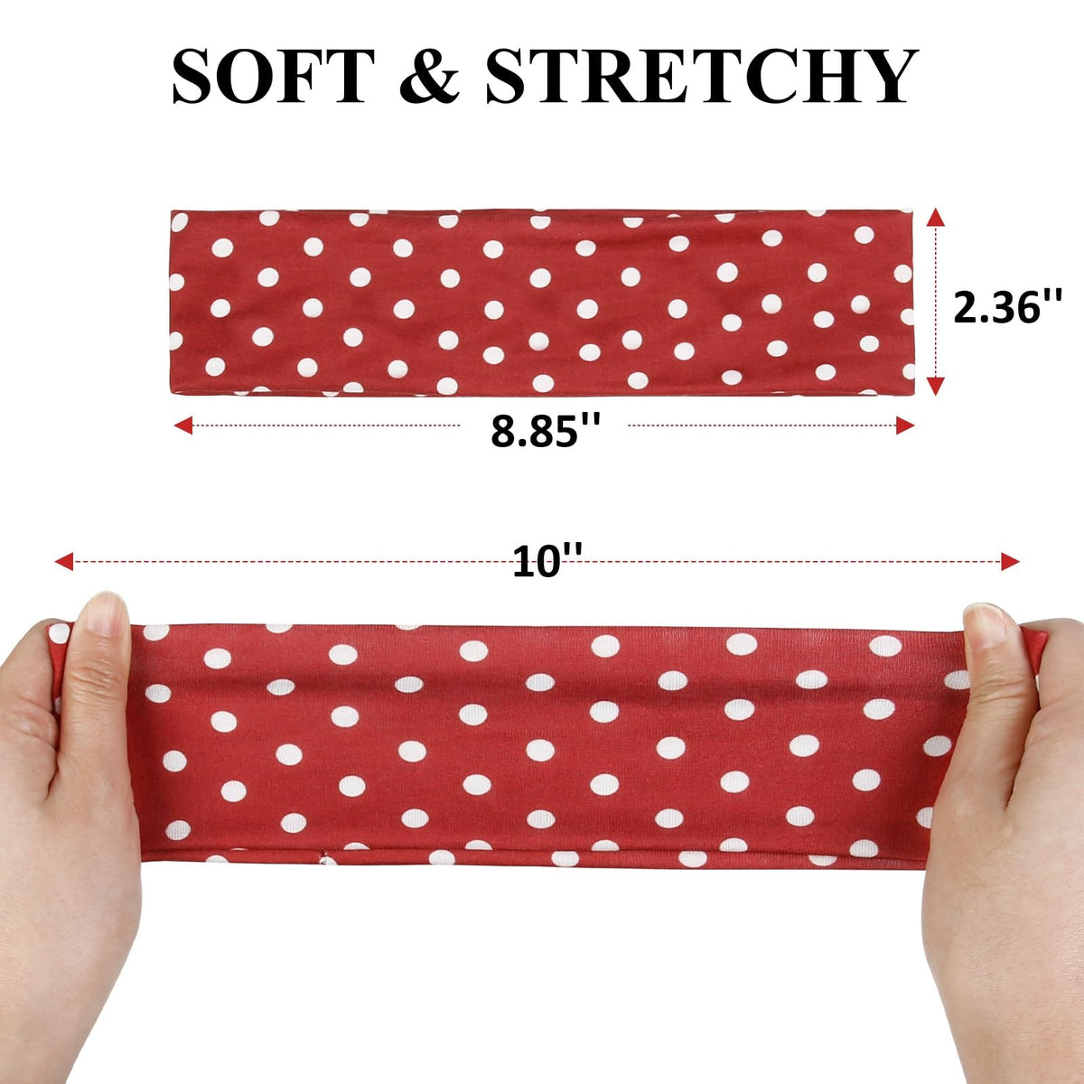 TERSE headband beside ruler showing 2-inch width for comfortable coverage