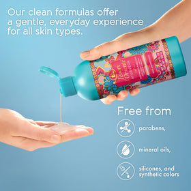 Tesori d'Oriente close-up label highlighting amla oil and vitamin E benefits
