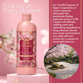 Tesori d'Oriente rice water vial close-up showing skin-softening benefit