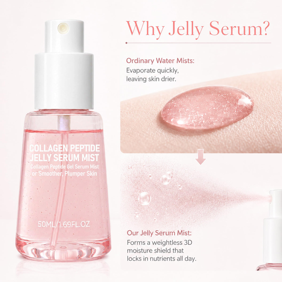 Tetea gel texture close-up on fingertip showing lightweight hydrogel feel