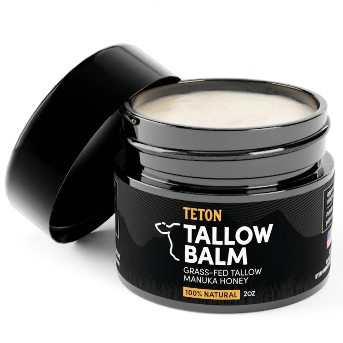 TETON front jar packaging showing label and 50ml glass benefit: clear branding and compact size