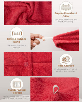 Textila turban held in hand to show scale and lightweight design for comfort and easy handling