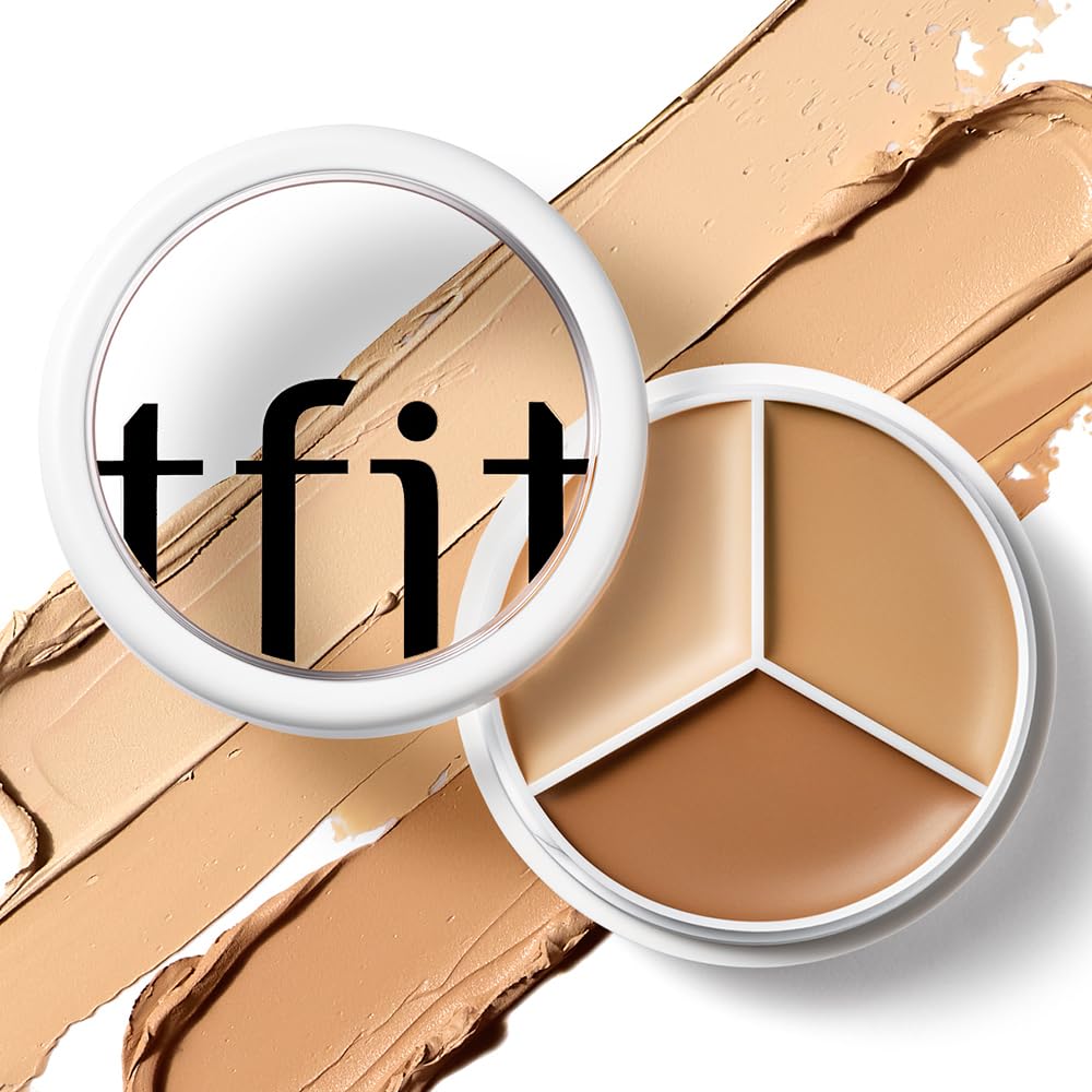 TFIT open palette displaying three corrective shades for targeted coverage benefit