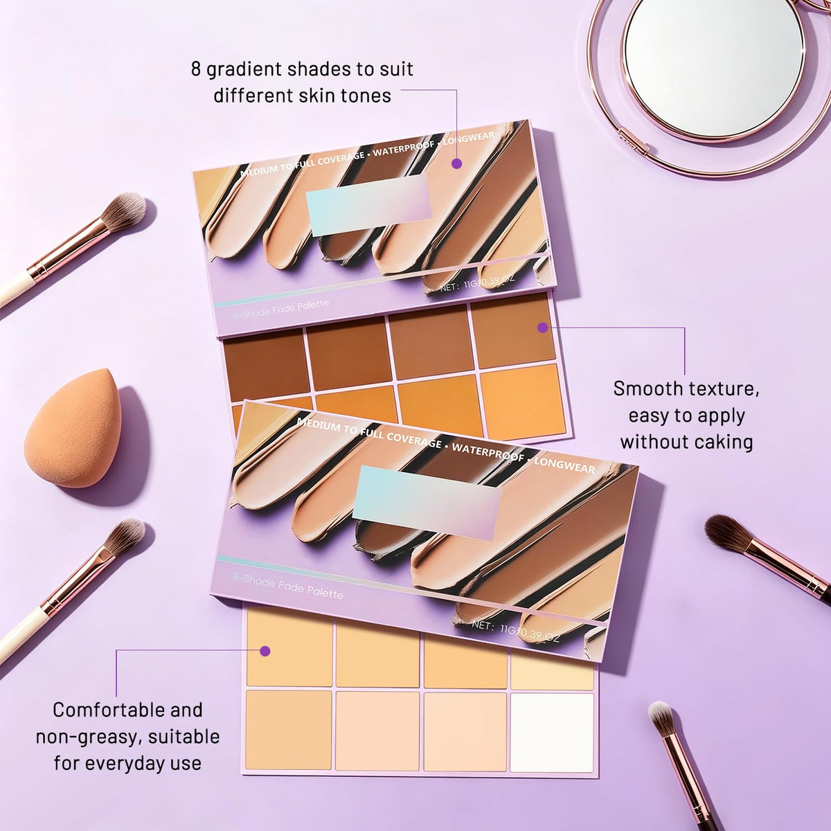 TFSUDI cream texture close-up illustrating blendable formula and natural matte finish