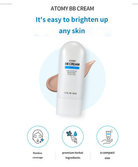 TG153 A.t.o.m.y BB Cream close-up texture swatch highlighting lightweight hydration and smooth finish
