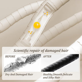 Tgideas applied to wet hair mid-lengths demonstrating intensive conditioning benefit