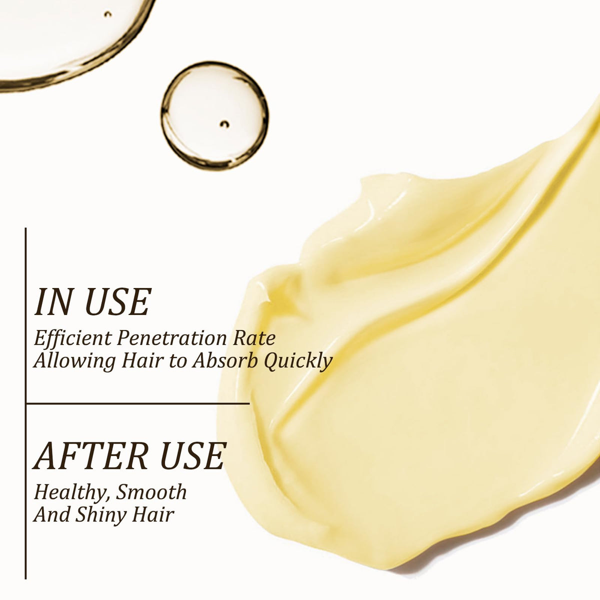 Tgideas before and after hair comparison showing smoother shinier results