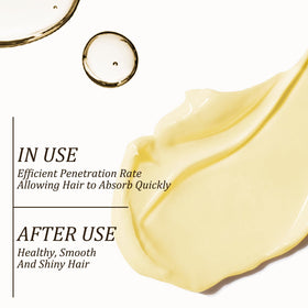 Tgideas before and after hair comparison showing smoother shinier results