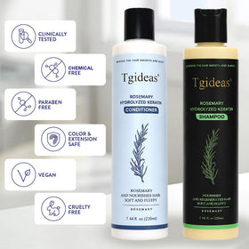 Tgideas model with shiny hair after use demonstrating smoother, frizz-controlled hair