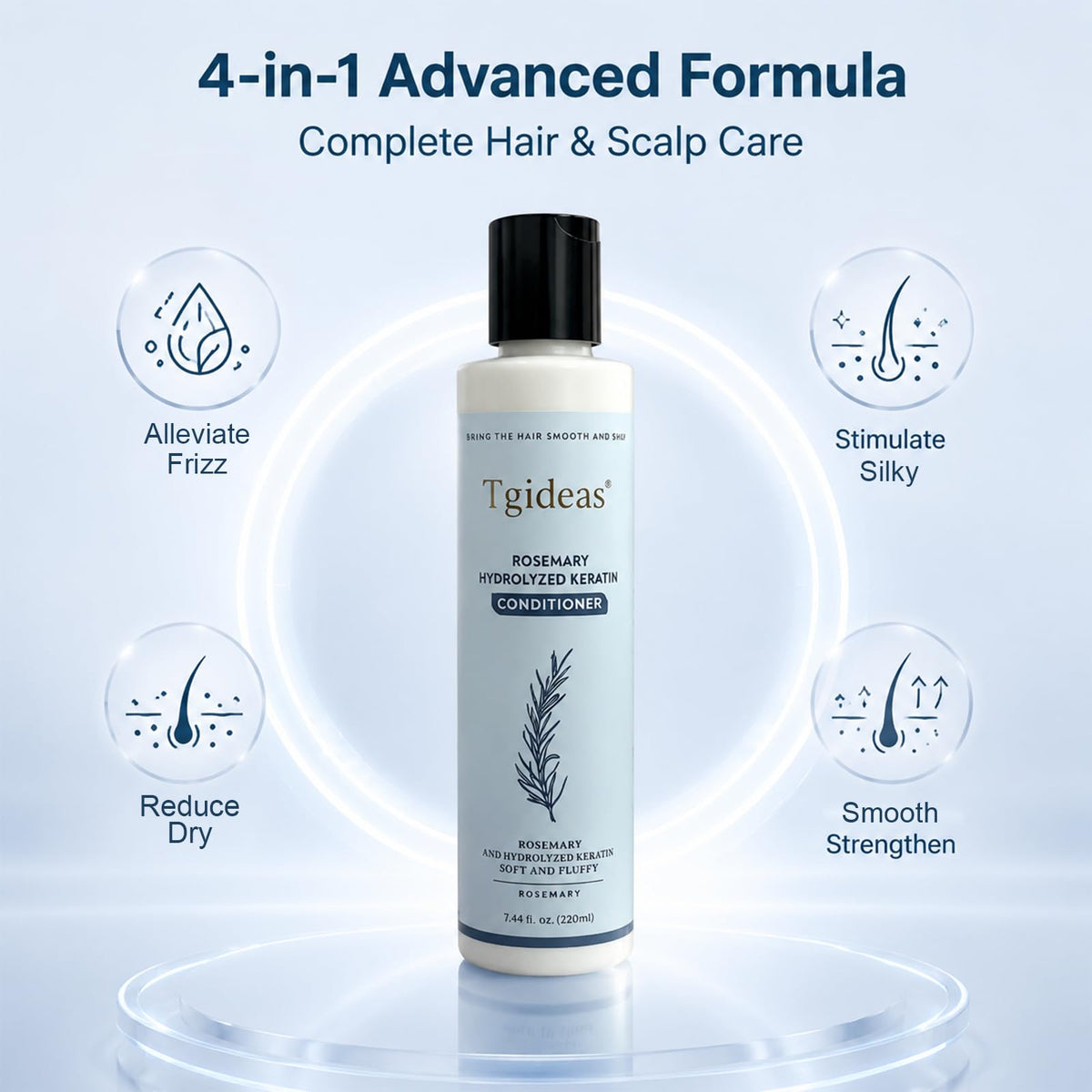 Tgideas conditioner being applied in shower showing quick distribution benefit