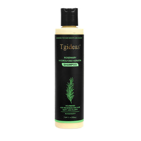 Tgideas front bottle showing rosemary and biotin for volumizing benefit