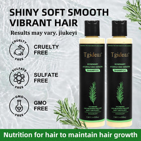 Tgideas before and after hair comparison showing improved strength