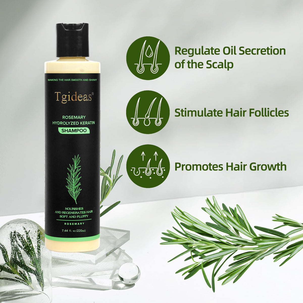 Tgideas scale comparison showing fuller-looking hair after use
