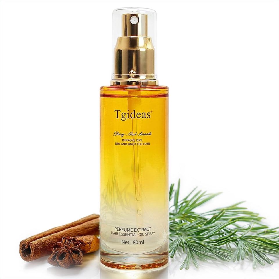 Tgideas hair oil spray front packaging showing bottle and label for quick identification and use