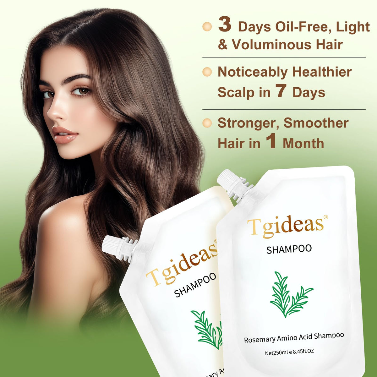 Tgideas rosemary leaves with hydrolyzed silk strands, highlighting botanical nourishment