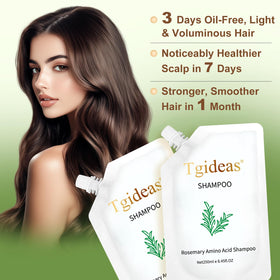 Tgideas rosemary leaves with hydrolyzed silk strands, highlighting botanical nourishment