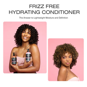 Thank God It's Natural before and after curls showing reduced frizz and improved definition
