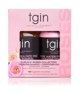 tgin product being applied to wet curly hair to show detangling and frizz reduction benefit