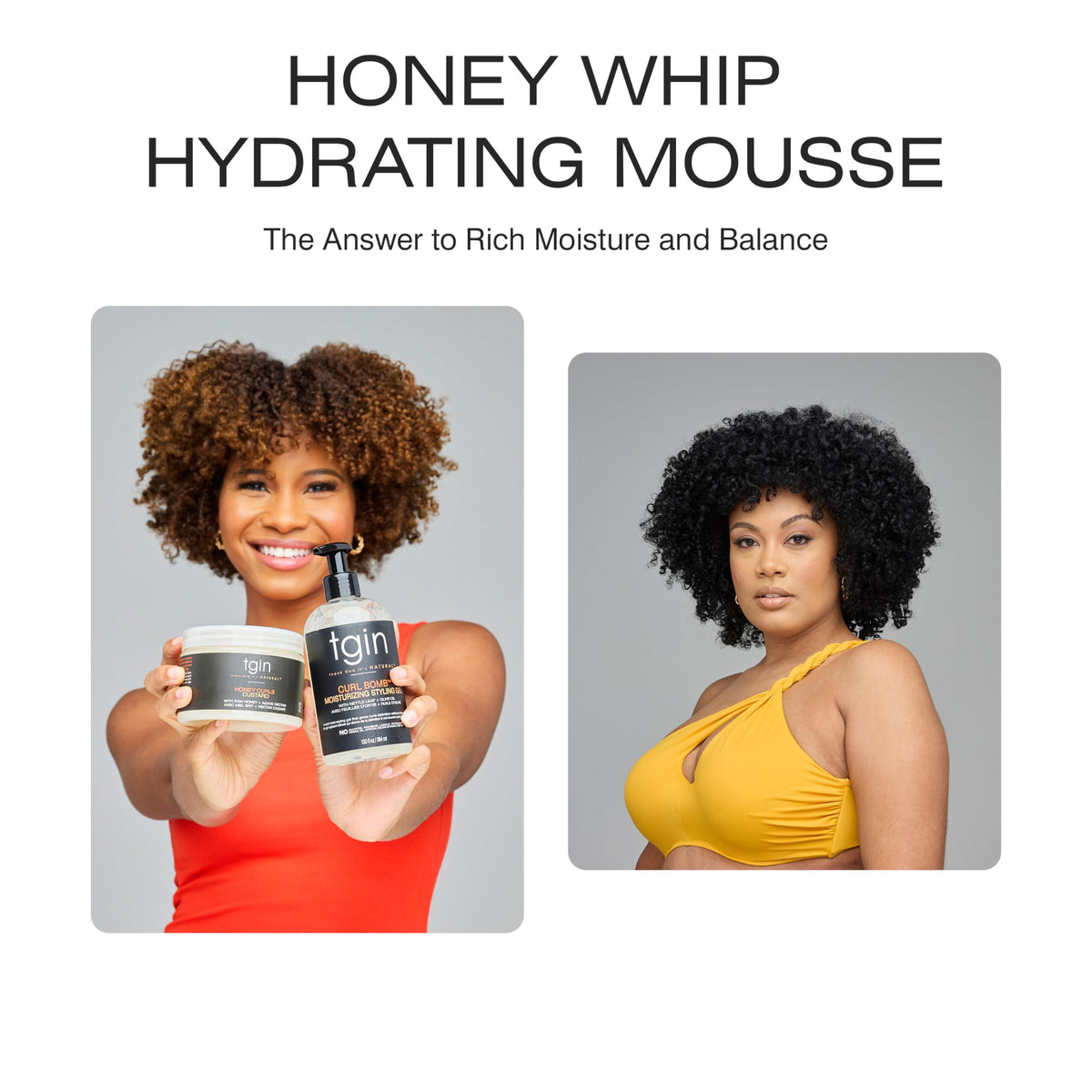tgin Honey Whip beside a hand for size comparison and easy storage